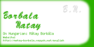 borbala matay business card